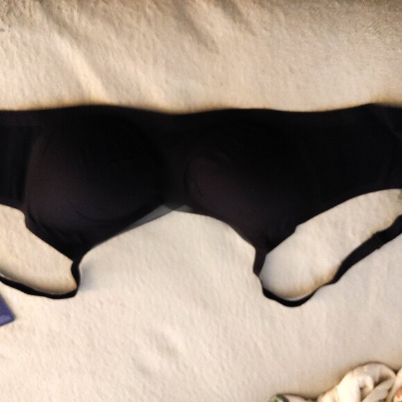 BNWT Honeylove Black V-Neck Crossover Wireless Bra 40C - Picture 3 of 5